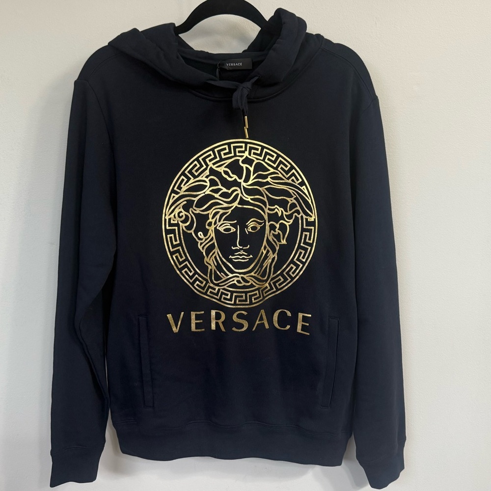 💙💛 NWT! Authentic Versace Medusa Hoodie SZ M